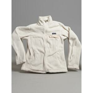 Patagonia Women’s Retool Full Zip Fleece Jacket Pullover Ivory SizeM